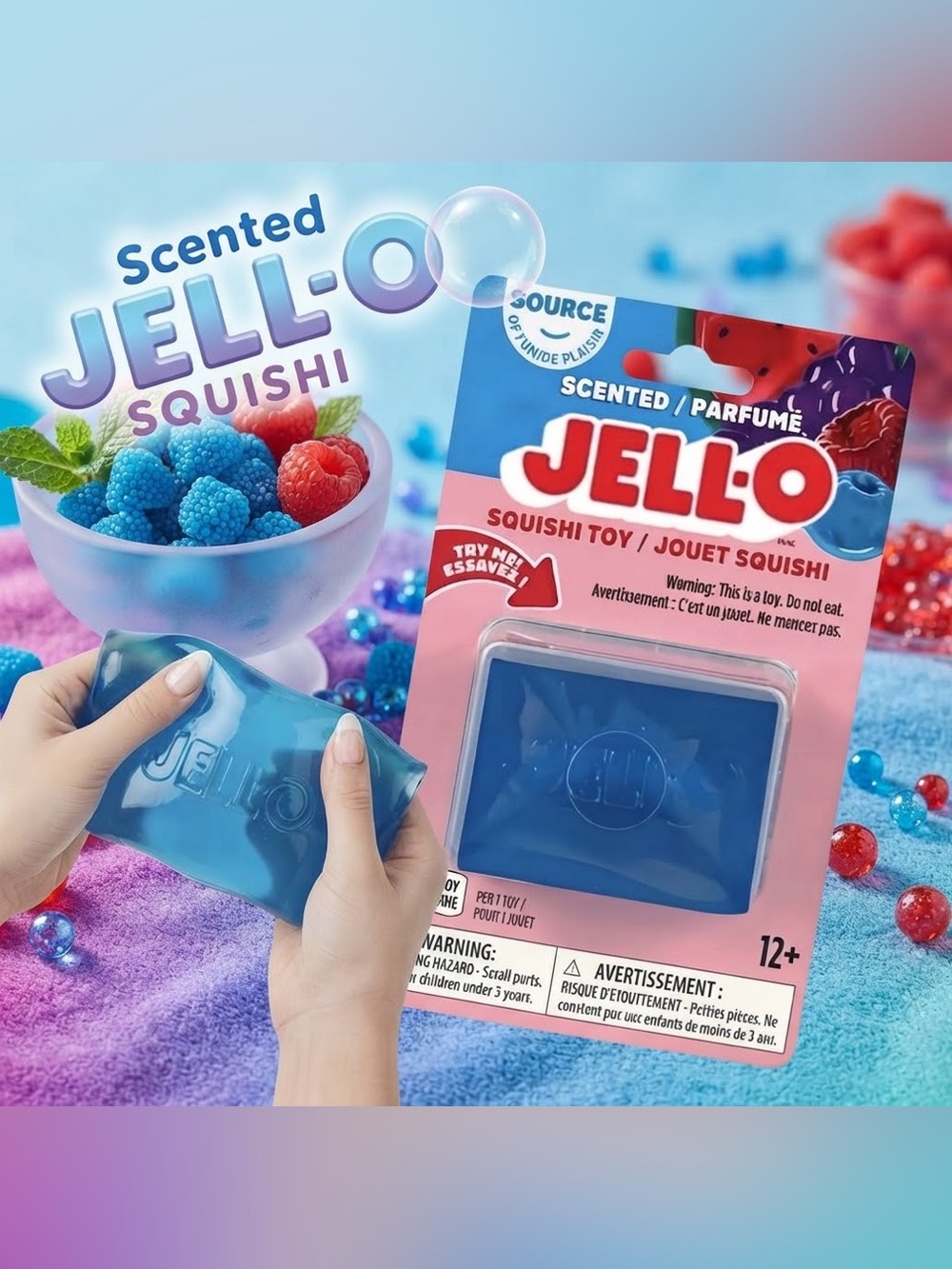 Jell-O Blue Berry Gelatin Squishy Toy